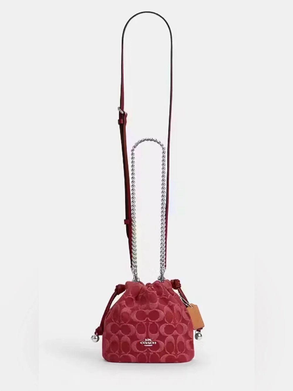 Coach Faye Mini Drawstring Bag In Signature Denim